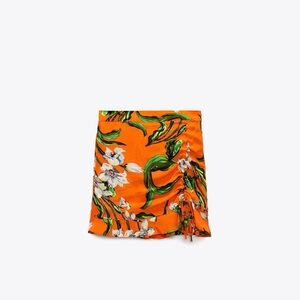 Zara Printed Drawstring Skort